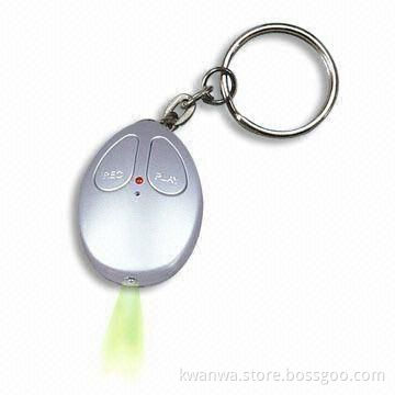Novelty multifunction recording plastic keychain with light custom, customized